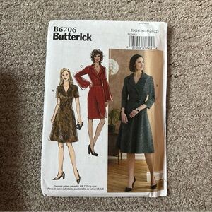 2019 Butterick Sewing Pattern - Misse’s Dresses- B6706 - Sizes 14-22